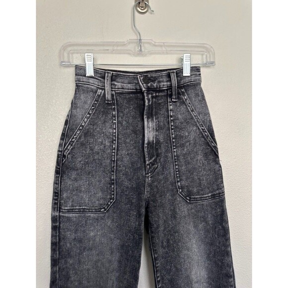 Mother Wrapper Patch Springy Ankle in Train Stops Black High Rise Women's 23 - Picture 3 of 13